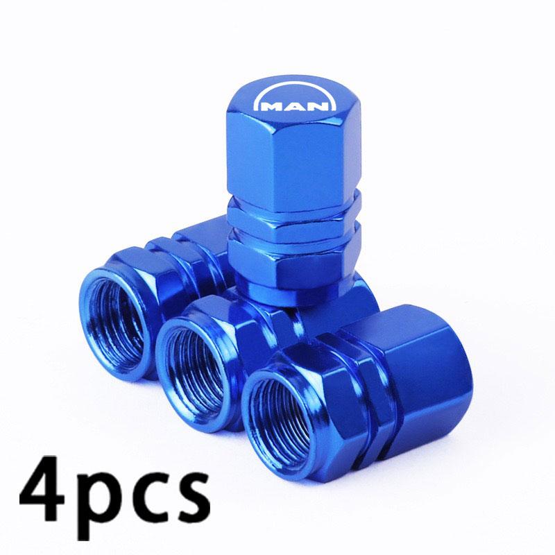 4PCS Colorful Car Accessories Car Tire Valve Cap For MAN TGX TGM TGA TGS TGE