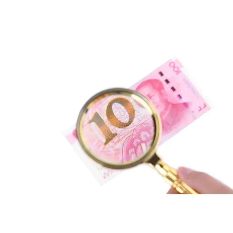 Plastic Magnifying Glass Glass Lens Gold Loupe Magnifier High Definition Handheld Delicate Pattern Handle Newspaper Reading