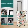 Foldable Oxford Cloth Telescopic Trolley Shopping Bag Household Trolley Shopping Cart with Wheels