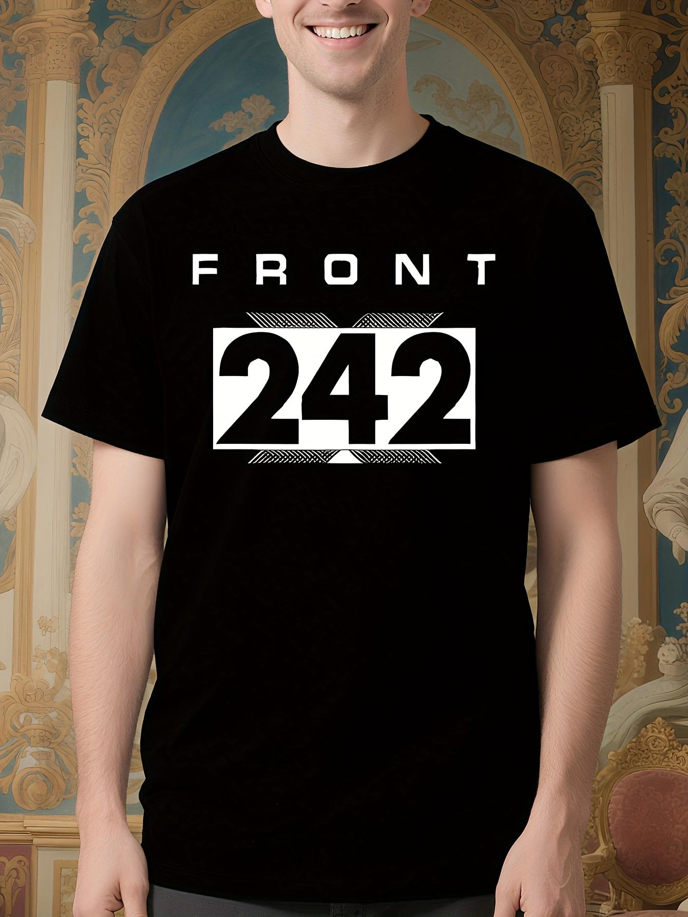 Front 242 X Logo Tshirt - Minimalist Band Tee with Bold F... S