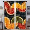 Window Curtain for Room 2 Panel Colorful Fruit Anti-mosquito Curtains for Camera Halloween Decoration Partition Shades Living