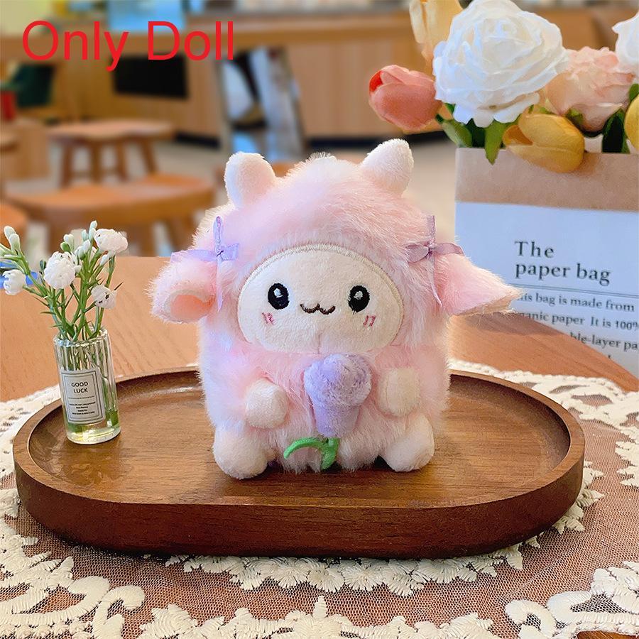 Cute Cartoon Butterfly Knot Tulip Lamb Plush Toy For Kids And Gifts