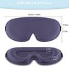 Breathable 3D Eye Mask for Sleeping, 99% Light Blocking, Adjustable Size, Washable, Portable, Unisex, for Air Travel (Blue Ash)