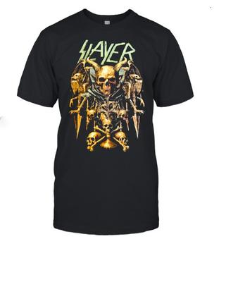 Slayer 2025 Afscheidstour Shirt – Skull Throne Grafiek + Tourdata Unisex T-shirt