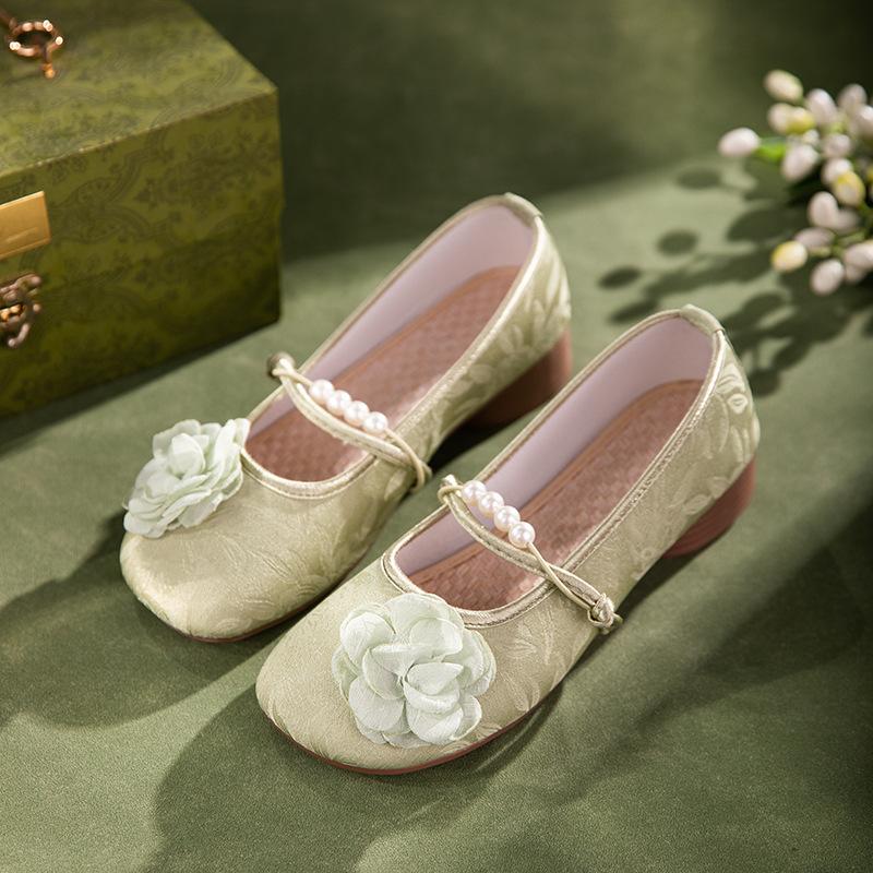 Весна и Лето Новая Плоская Обувь Женская Удобная Мягкая Подошва Мелкая Женская Обувь 35 зелёный