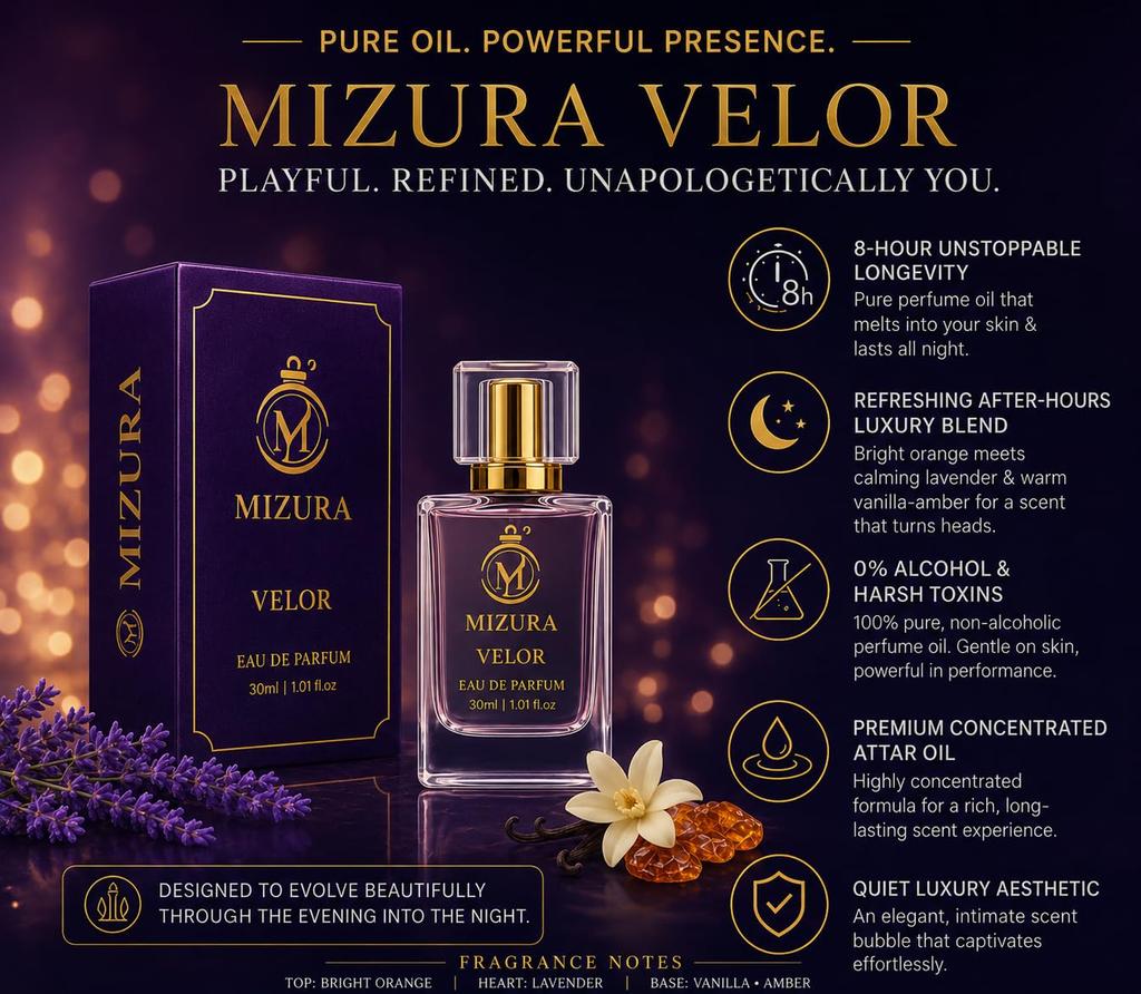 Mizura Velor Pure Non-Alcoholic Perfume -30ml