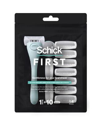 Schick First Handle + 10 Blades Special Set