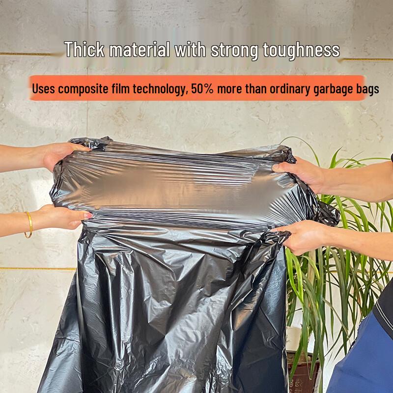 Yuqilong Heavy-Duty Black Flat-Mouth Garbage Bags