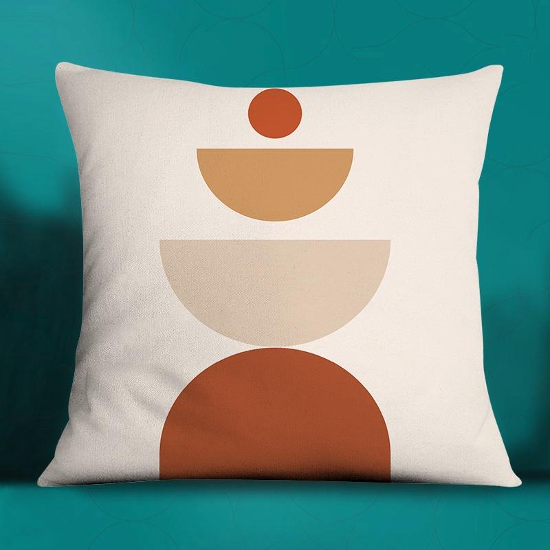 Fashion Classic Square Decorative Pillowcase Geometric Pattern Living Room Sofa Cushion Pillow Home Decor