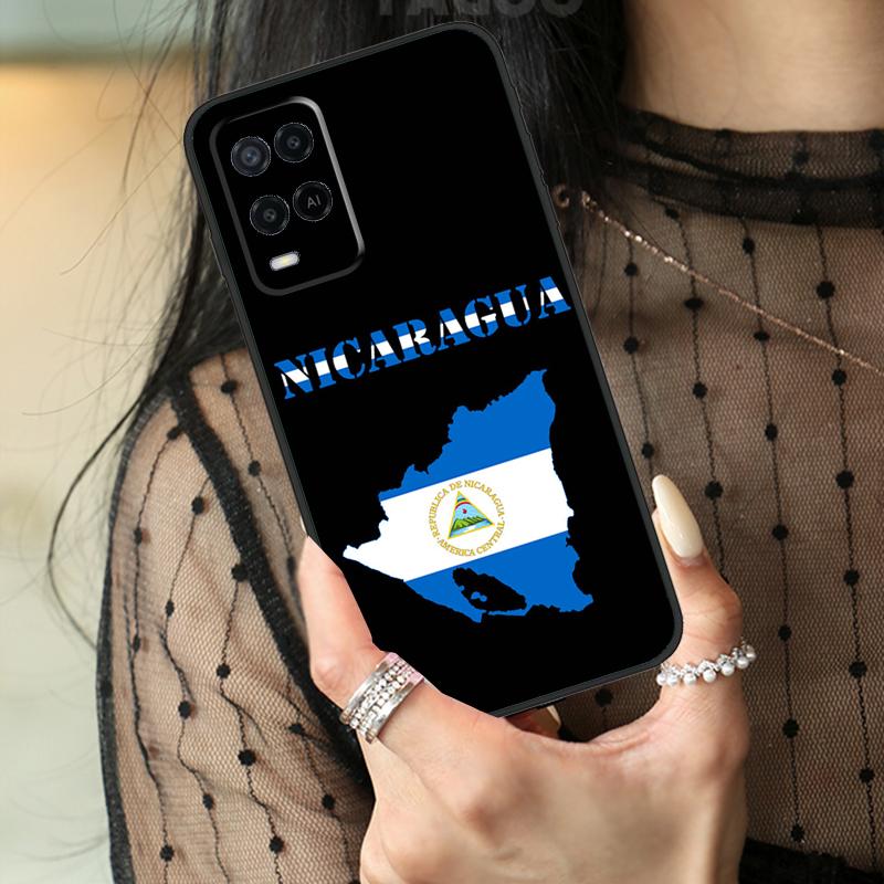 Nicaragua Flag Case For Oppo A80 A60 A40 A17 A57 A77 A74 A54 A94 A78 A98 A18 A38 A58 A96 A76 A16 A15 A5 Pro