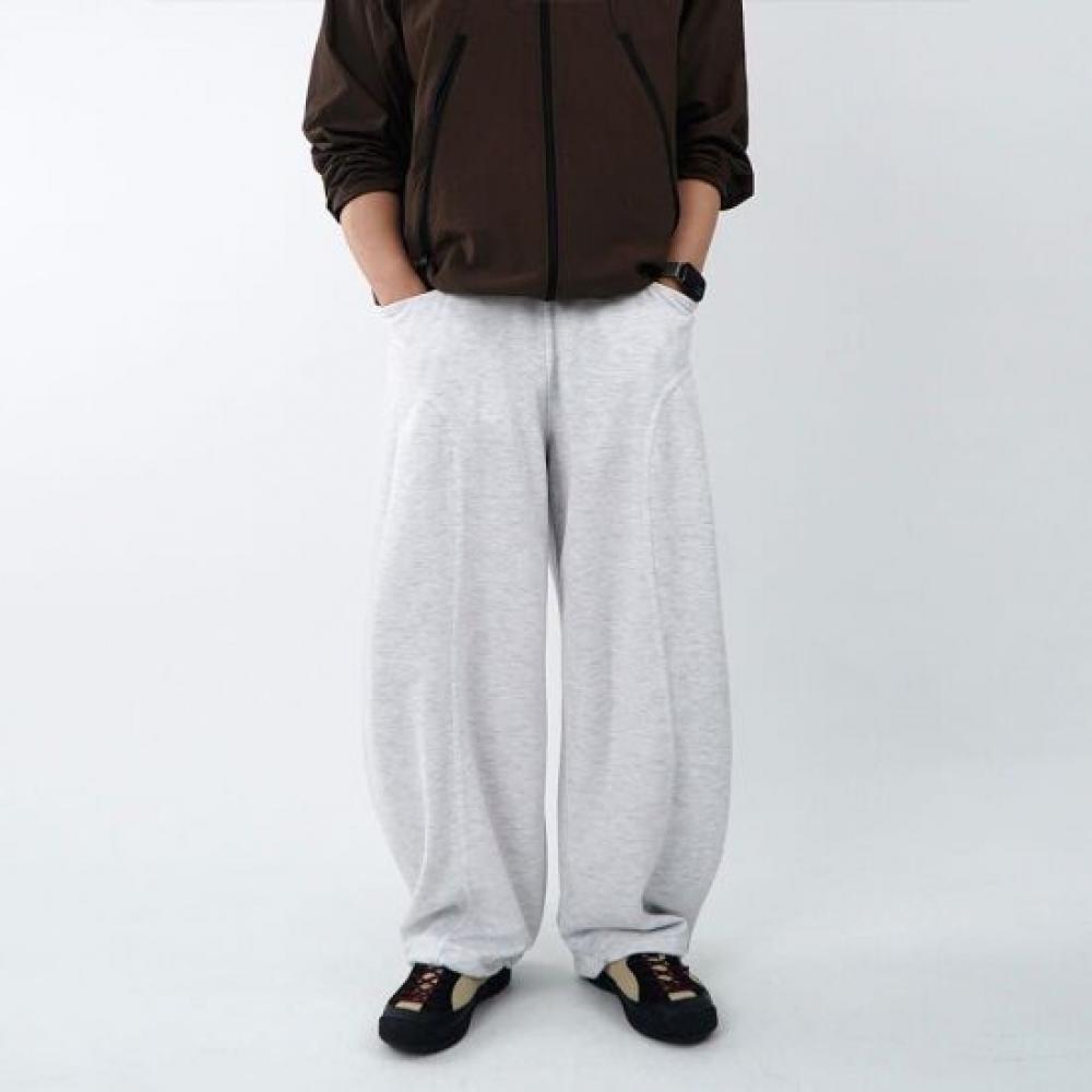 Onl Men Curved Cut Wide Pants Balloon sweatPants