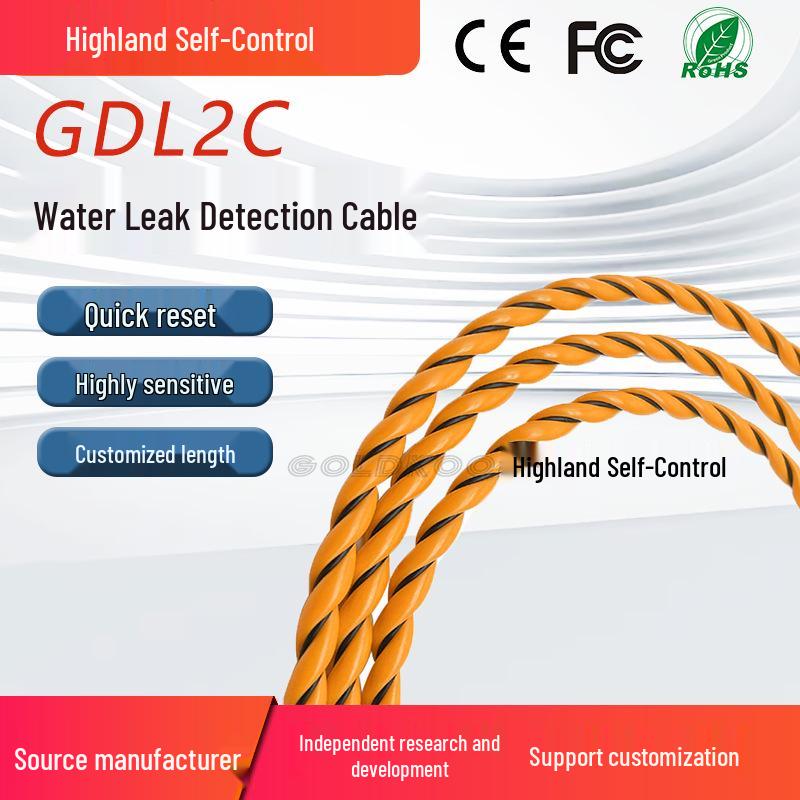 Orange Liquid Leak Detection Cable for Water Immersion Sensors In Computer Rooms