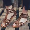 Women's Sandals 2026Summer New Rome Sandals Designer Leopard-print Sandals for Women Flat Sandal Casual Open Toe Beach Sandalias