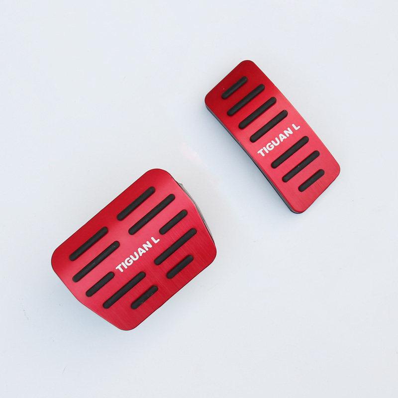 

Автомобільна ножна педаль з алюмінієвого сплаву, паливний акселератор, газова гальмівна педаль, кришка педалі зчеплення для Volkswagen VW Tiguan MK2 2016-2022 рр. червоний