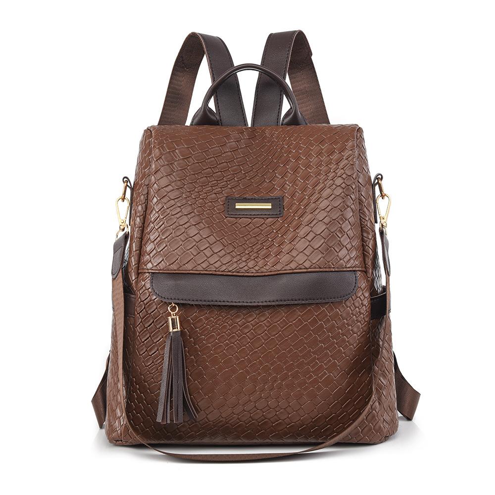 Retro Soft Leather Backpack Versatile Travel Bag