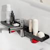 Countertop Storage Rack, No-Drill L-Shaped Corner Shelf, Drainable Moisture-Proof Bathroom Organizer, Space-Saving Shelf for Kitchen Bathroom
