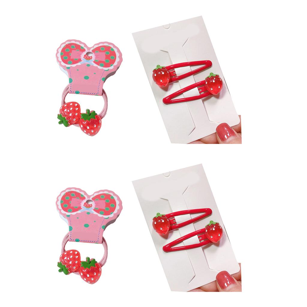 Strawberry Hair Clip Glitter Women Kid Hairgrips Headdress Barrettes Glitter Hair Tie Sweet 2000s Girls Hairpins
