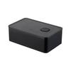 Yamazaki Jitsugyo 4824 Sealed Lunch Box with Valve, Black, Approx. 14.7X9.2X5cm, Tower, One Push Sealed, Dishwasher and Microwave Safe