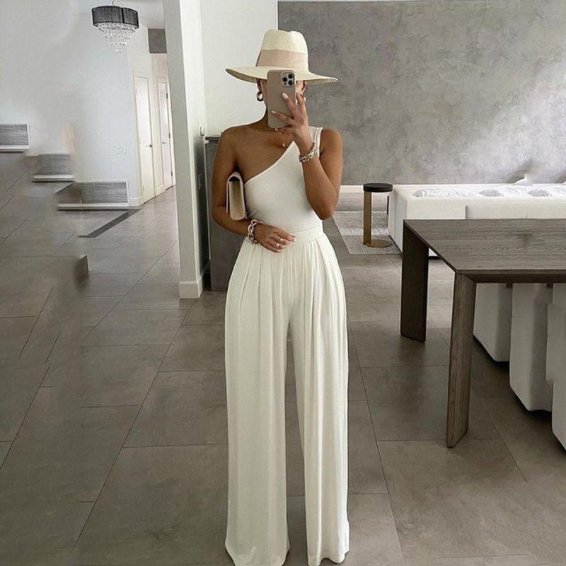 

Брюки Комбинезон Летний Без рукавов Свободный Пляжный Комбинезон Ромпер WH S