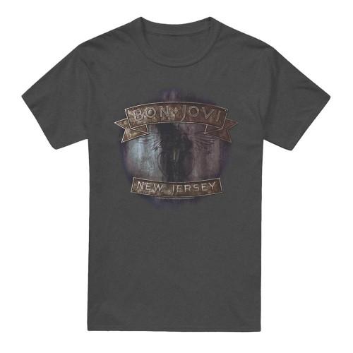 Bon Jovi Unisex Adult New Jersey Heather T-Shirt