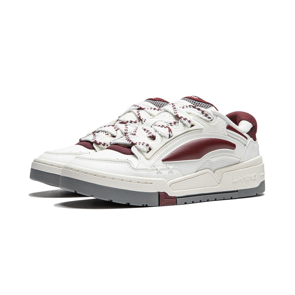 Li Ning Journey V2 Slip Resistant Cushioning Abrasion Resistant Support Low top Skateboard Shoes Women's White Red AGCT138-5