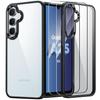 Case - Samsung - Galaxy A25 5G - Shockproof - Slim - Transparent and Black with 2 Tempered Glass
