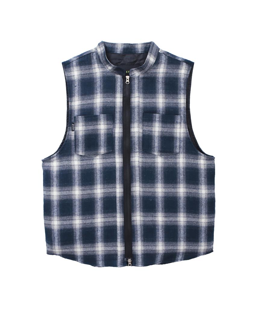 Gostreet Quilted Check Shirt Vest
