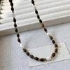 Handmade Pearls Bead Sweater Necklace Artistic Crafted Pearls Bead Sweater Necklace Retro Unisex Neck Jewelry Accessory