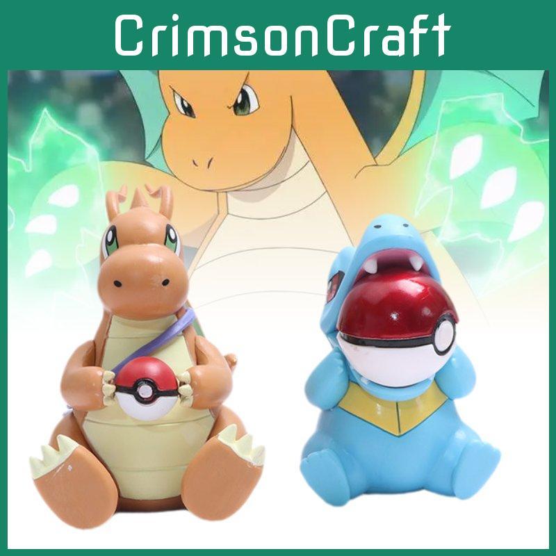 Adorable Pvc Plush Doll Featuring Sitting Charizard And Mini Gator Design