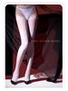 Sheer Mesh High-Waist Hip-Lift Panties with Silky Open-Crotch Stockings
