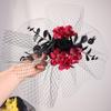 Elegant Halloween Hairpin Fashion Mesh Headpiece Creative Rose Hairpin  Halloween Party