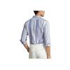 Polo Ralph Lauren Striped Print Pointed Collar Long Sleeve Shirt Men shirts Blue 710931799-001
