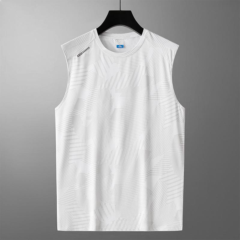 Ice Silk Quick Drying Sports Running Top Men's Half Body T-shirt Sports Men's Single Top