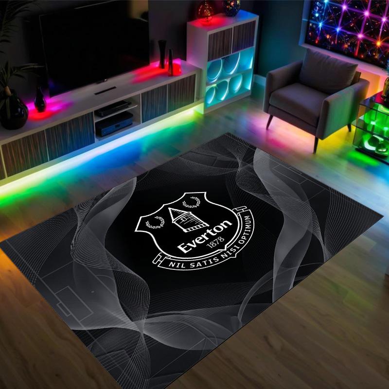 Everton Football Design Crystal Velvet Carpet Cozy Non?Slip Printed Rug For Bedroom Living Room Entrance