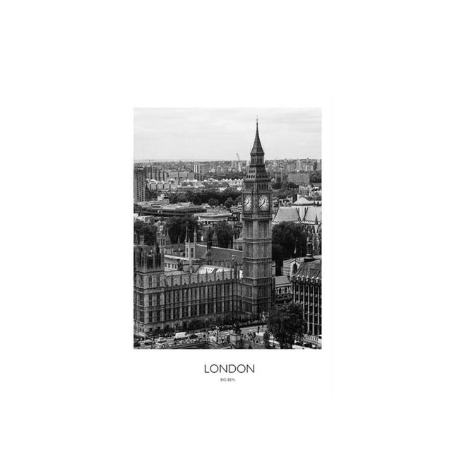

Городской пейзаж, черно-белая картина на холсте, Париж, Лондон, Нью-Йорк, постер, художественная картина, настенное украшение в скандинавском стиле 21*30cm