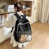 ZESU Women's Ita Bag, Large Capacity, Korean Style, Girls' Backpack, PVC Backpack, Transparent, Perfect for Commuting To Work or School, Elementary