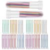 58Pcs Large Eye Bent Tip Needle with Tube, Big Eye Curved Tapestry Needle Large Eye Sewing Needle for Knitting Project