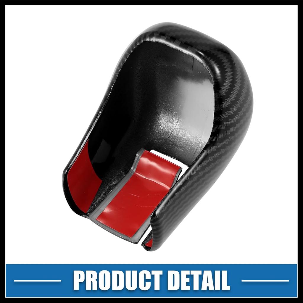 Gear Shift Knob Cover Automatic Transmission Lever Trim for Honda Civic 10th Gen 2016 2017 2018 2019 2020 2021 ABS Carbon Fiber Pattern Black Durable