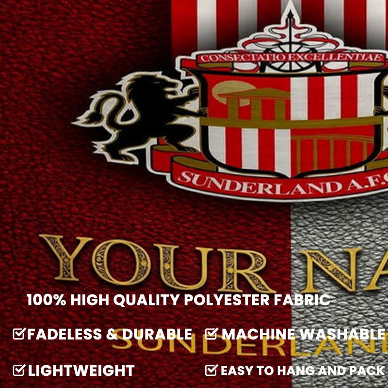 Sunderland A.F Custom Name Wall Tapestry Aesthetic Wall Hanging Printed Fabric Blanket Decorative Tapestries for Bedroom Living Room Home Decor