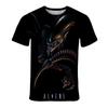 T-shirt estiva da uomo con stampa 3D di teschio, personalizzata, con stampa cool, stile punk rock retro, alla moda, manica corta