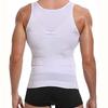 Men Shapewear Vest Compression Slimming Tummy Control Sleeveless Elastic Soft Sweat Absorption Breathable Solid Color Men Gym Tank Top