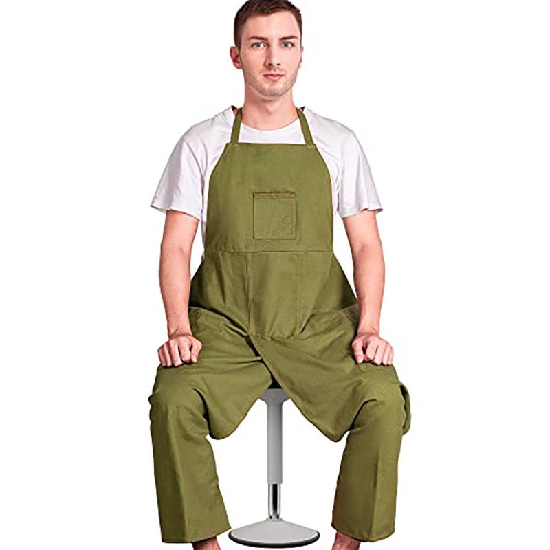 Cross-Border Multi-Pocket Workwear Apron with Split Leggings