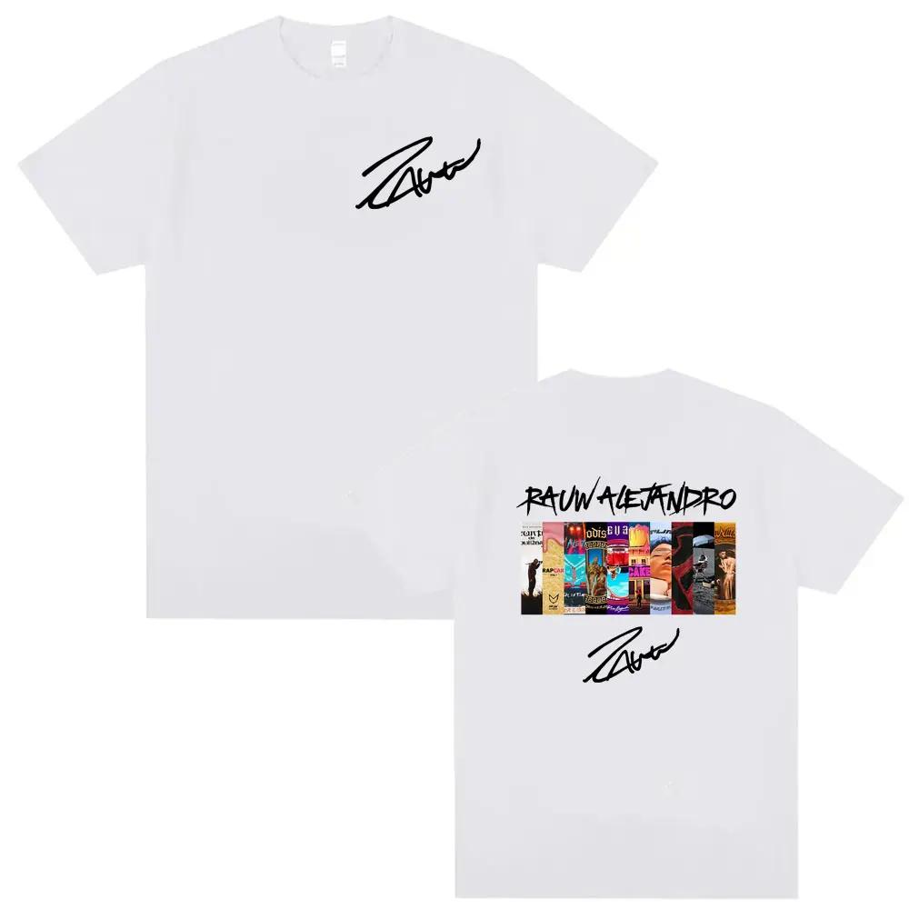 Camiseta Gráfica de Álbum del Cantante Rauw Alejandro Ropa para Hombre Moda Hip Hop Camisetas de Música Pop Clásica Camiseta Oversize Unisex