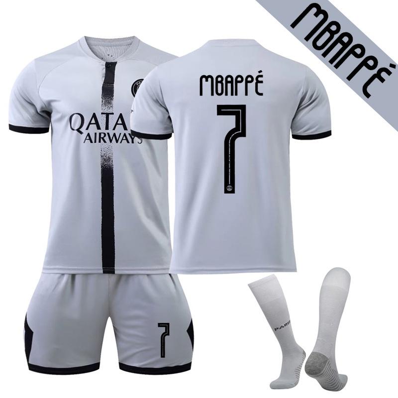 

Kid Unisex Adult Football Jersey Mbappe Number 7 Sport Uniforms Set Boys Girls 26(145-150cm)
