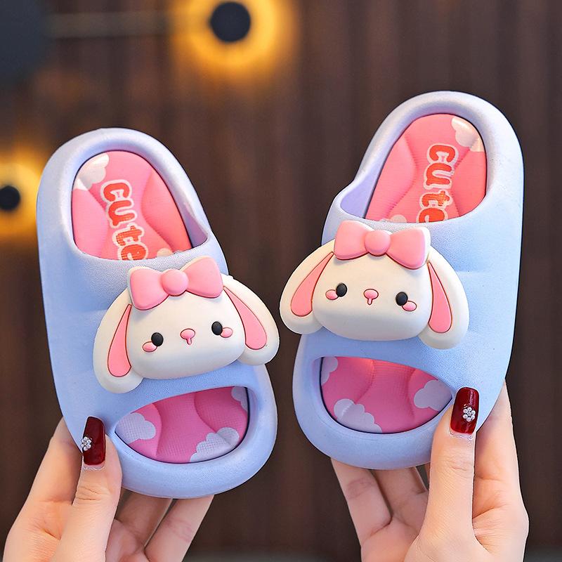 Children's Summer Sandals for Girls, Princess Cute Rabbit Non-Slip Bathroom Shower Boys Home Parent-Child Kids Sandals