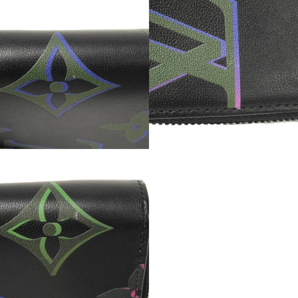 Used 12564 Zippy Wallet Vertical M82368 7940 Japan Exclusive Multicolor RFID Monogram Spotlight Noir Men's from Japan