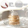 6 Pack Clear Glass Plates 6 Inch Round Transparent Small Glass Salad Plates Lead-Free Dinner Plates Set Small Heavy Duty Crystal