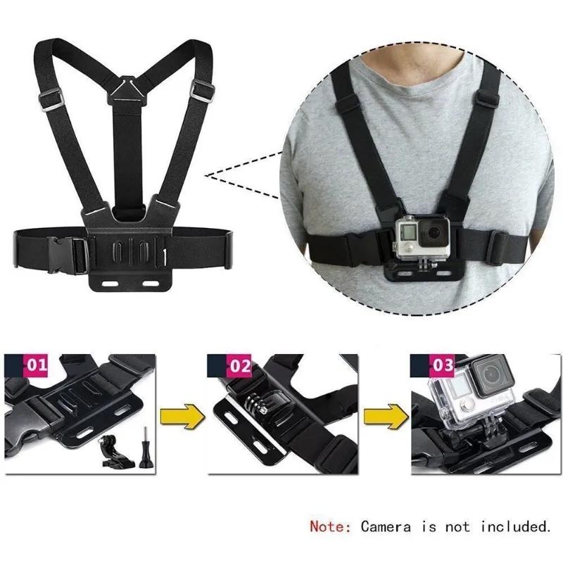 Chest Strap Mount Belt for Insta360 Ace Pro Go3 X3 DJI Action 4 Gopro Hero 11 10 9 Camera Harness For SJCAM Xiao Yi Accessories