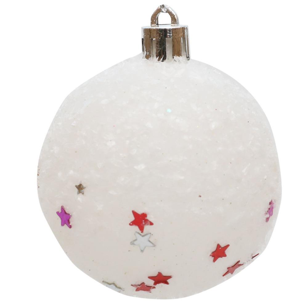 Christmas Hanging Ball, Christmas Tree Decoration, Snowflakes, Five Stars, Christmas Ball, Accessories, Combination, 6cm, 9-piece Set
