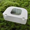 Transparent Pigeon Anti Scattering Food Box Anti-splash with lid Carrier Pigeon Food Box Two Hole Plastic Parrot Food Trough